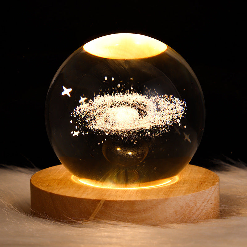 Luminous Starry Sky And Planets Crystal Ball Night Lamp