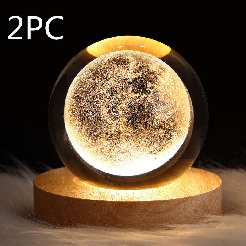 Luminous Starry Sky And Planets Crystal Ball Night Lamp