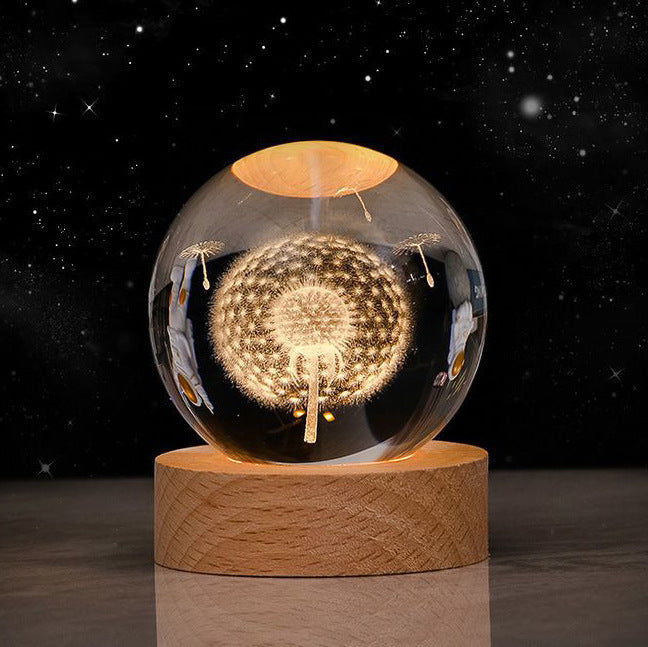 Luminous Starry Sky And Planets Crystal Ball Night Lamp