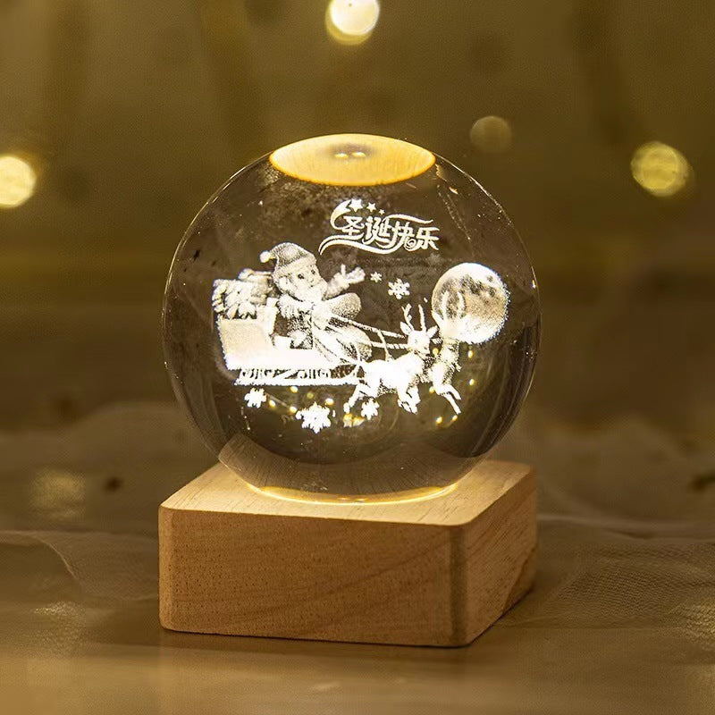 Luminous Starry Sky And Planets Crystal Ball Night Lamp