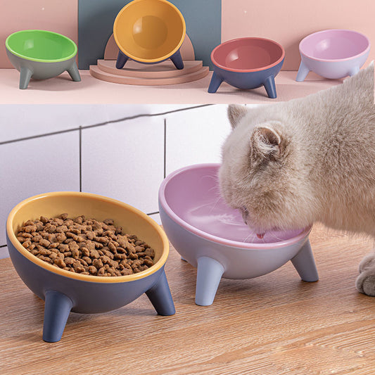 Cat Dog Bowl With Stand Pet Feeding, Nordic Color Feeder, Pet Accessories