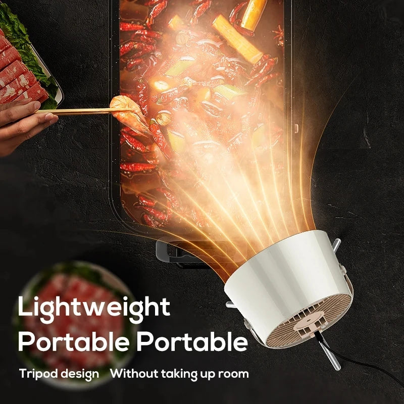 New Portable Desktop Range Hood Extractor Air Cleaner