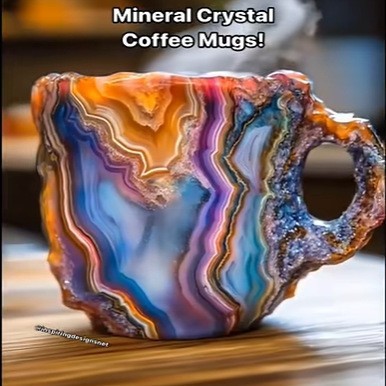 400ml Resin Mineral Crystal Coffee Mugs Home Decor Kitchen Gadgets