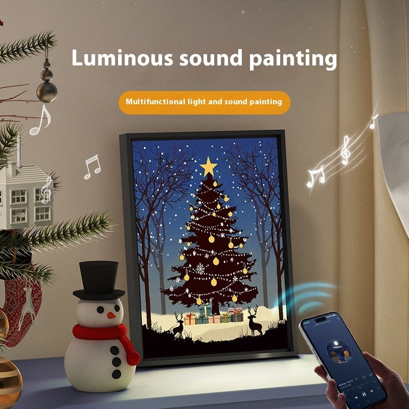 2024 New Luminous Christmas Tree Bluetooth Speaker Art Lighting
