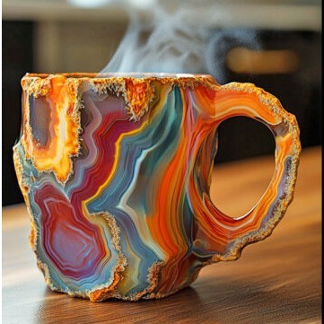 400ml Resin Mineral Crystal Coffee Mugs Home Decor Kitchen Gadgets