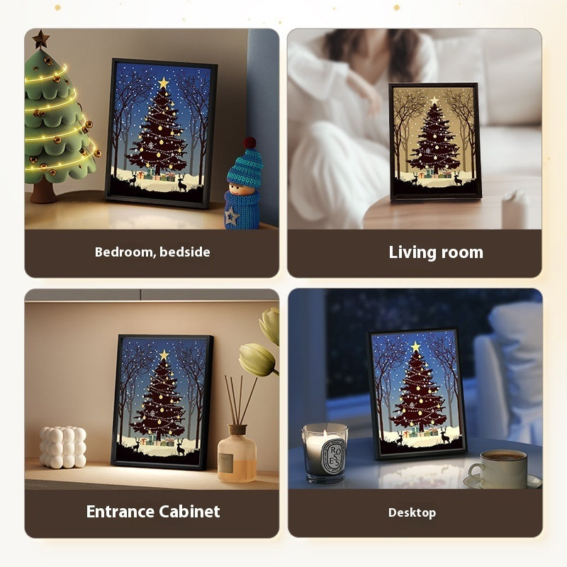 2024 New Luminous Christmas Tree Bluetooth Speaker Art Lighting