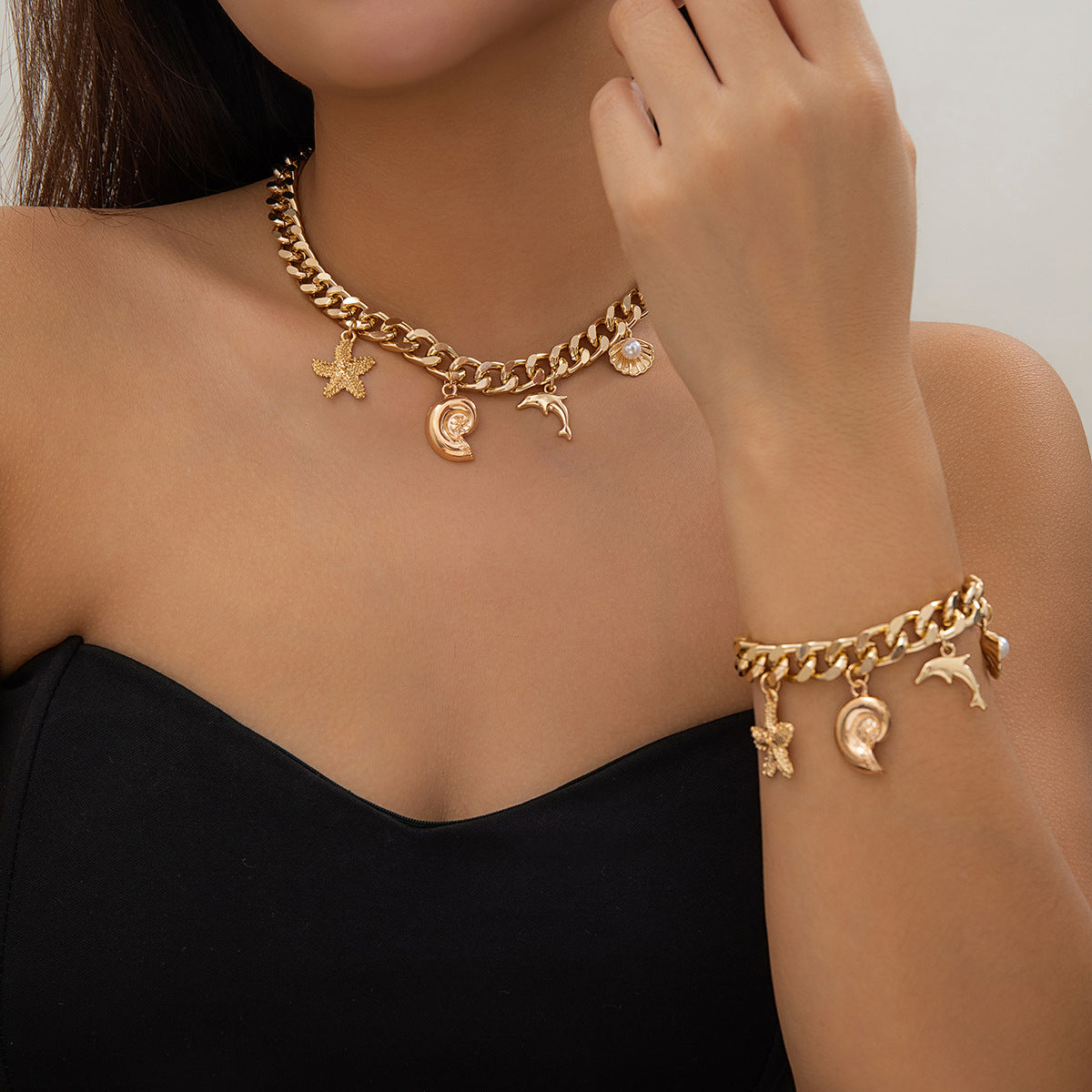 Unique Dolphin Starfish Ocean Charm Jewelry