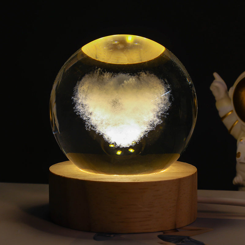 Luminous Starry Sky And Planets Crystal Ball Night Lamp