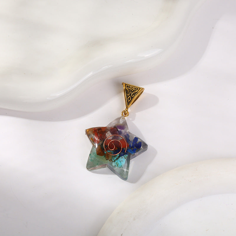 Spiritual 7 Chakra Healing Energy Crystal Natural Stone For Yoga Meditation Necklace