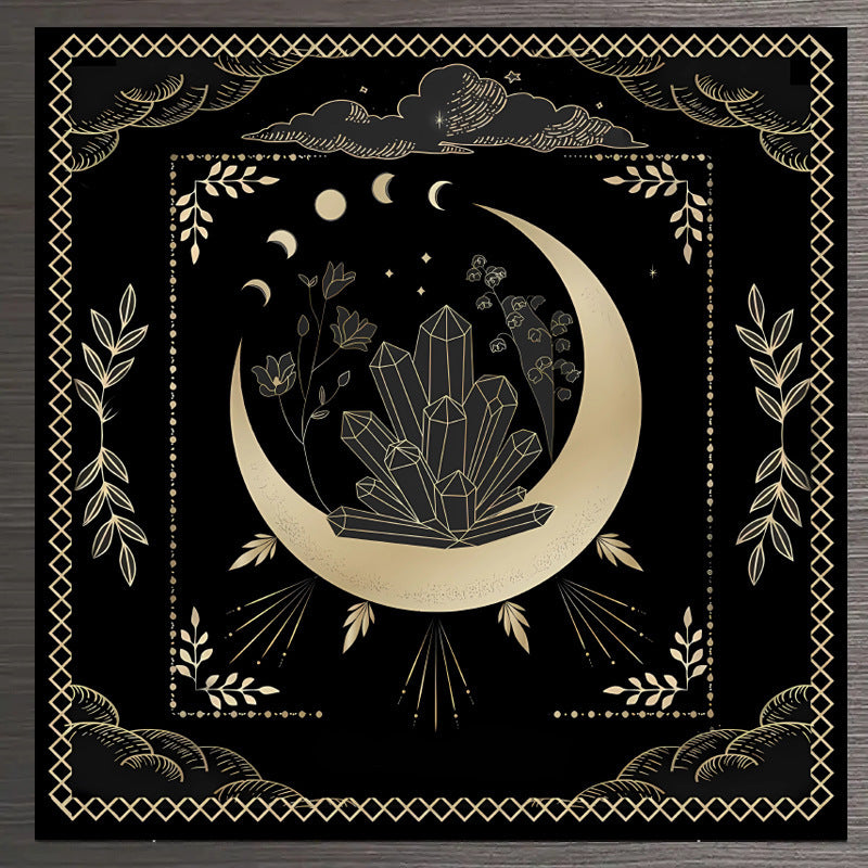 Tarot Tablecloth Decorative Cloth Mandala Moon Phase Floral Butterfly