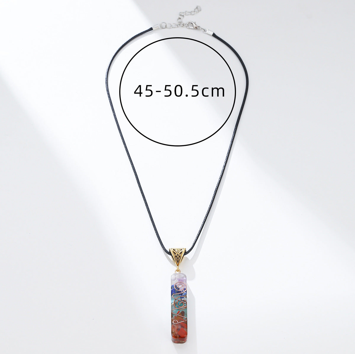 Spiritual 7 Chakra Healing Energy Crystal Natural Stone For Yoga Meditation Necklace