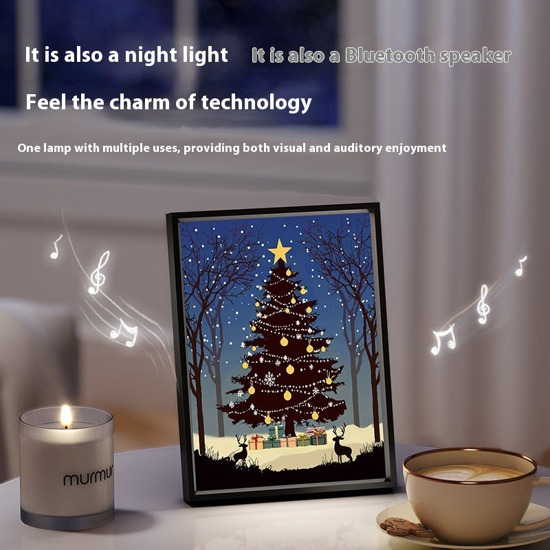 2024 New Luminous Christmas Tree Bluetooth Speaker Art Lighting