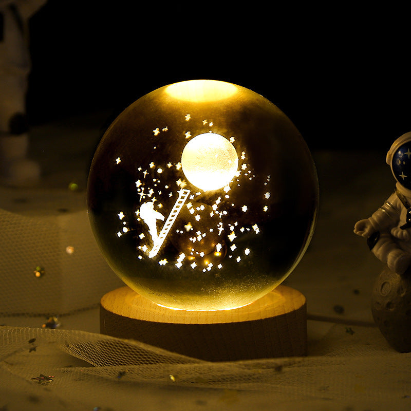 Luminous Starry Sky And Planets Crystal Ball Night Lamp