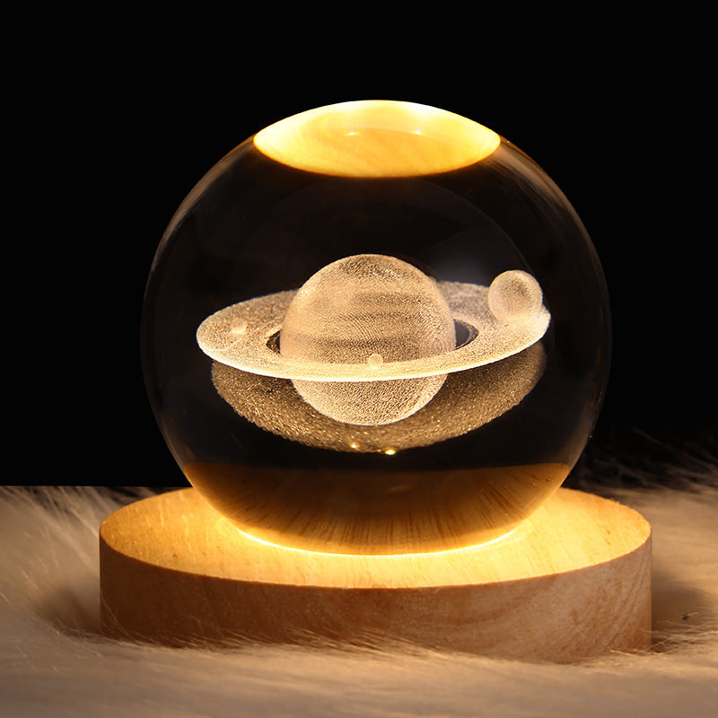Luminous Starry Sky And Planets Crystal Ball Night Lamp