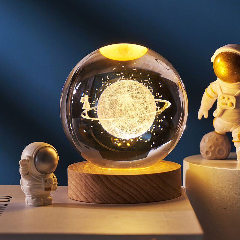 Luminous Starry Sky And Planets Crystal Ball Night Lamp