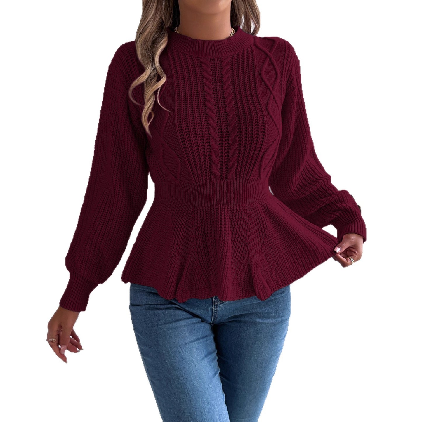 Twist Detail Ruffle Pullover – Kybele Autumn 2025
