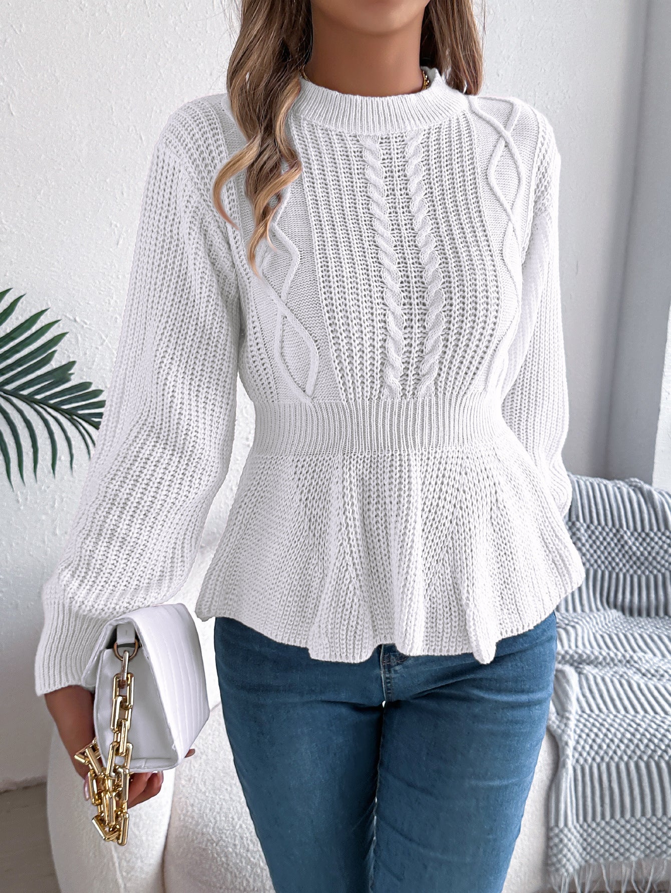 Twist Detail Ruffle Pullover – Kybele Autumn 2025