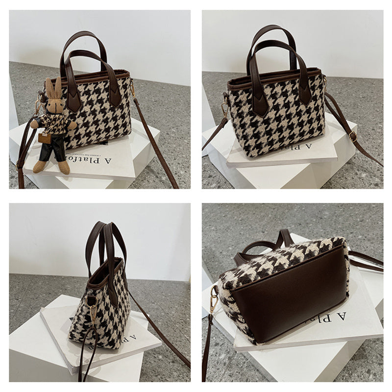 Elegant Houndstooth Handbag – Kybele Autumn 2025